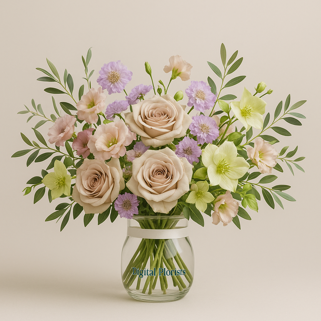 Modern Pastel Centerpiece Natural Flow