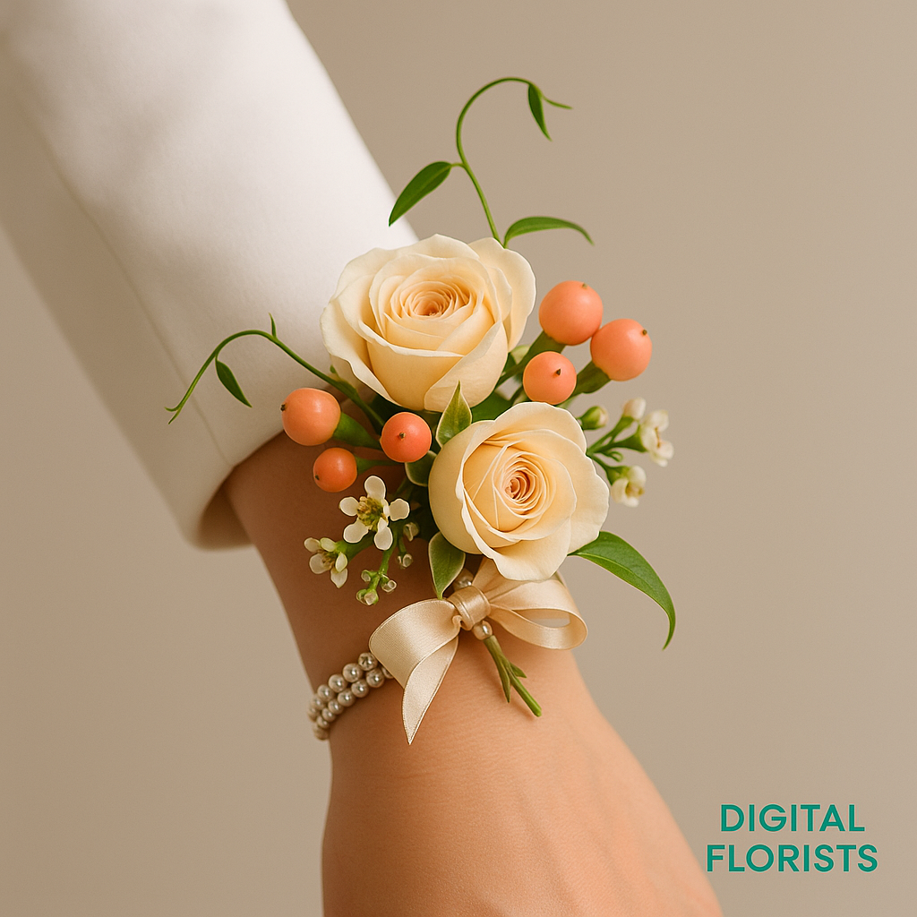 Sunset Wrist Corsage Compact Keepsake
