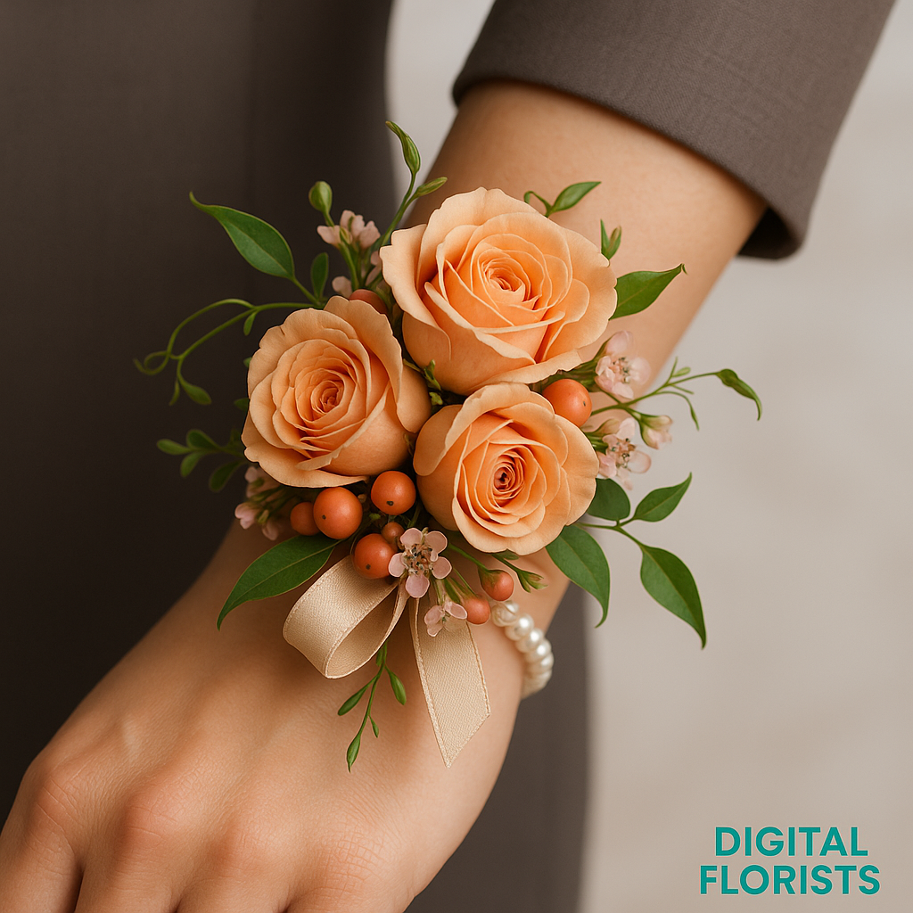 Sunset Wrist Corsage Soft & Natural