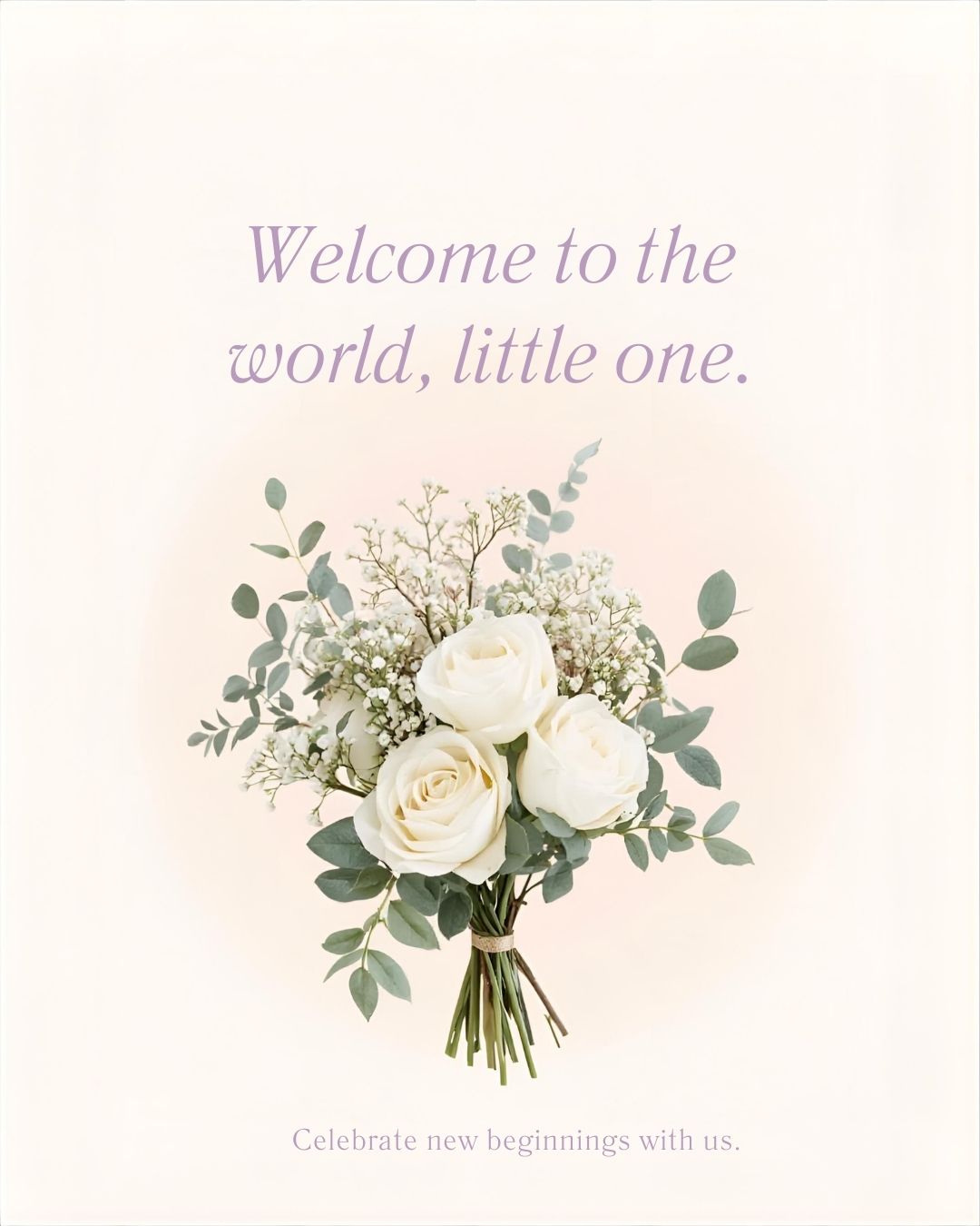 New baby flowers florist social media template
