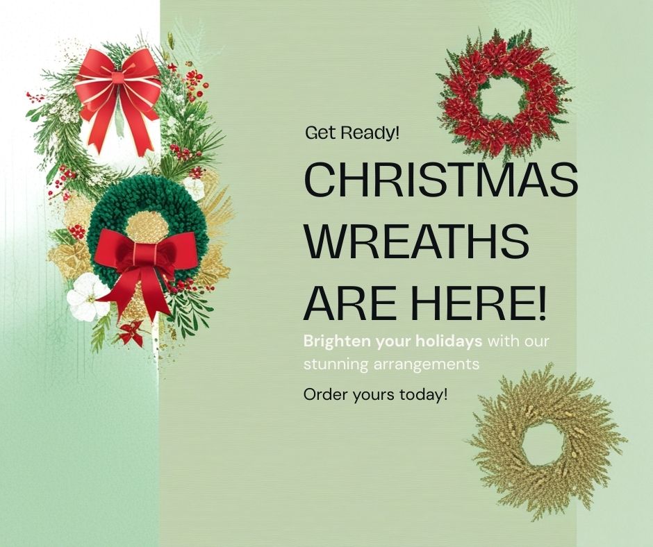Christmas wreaths florist social media template