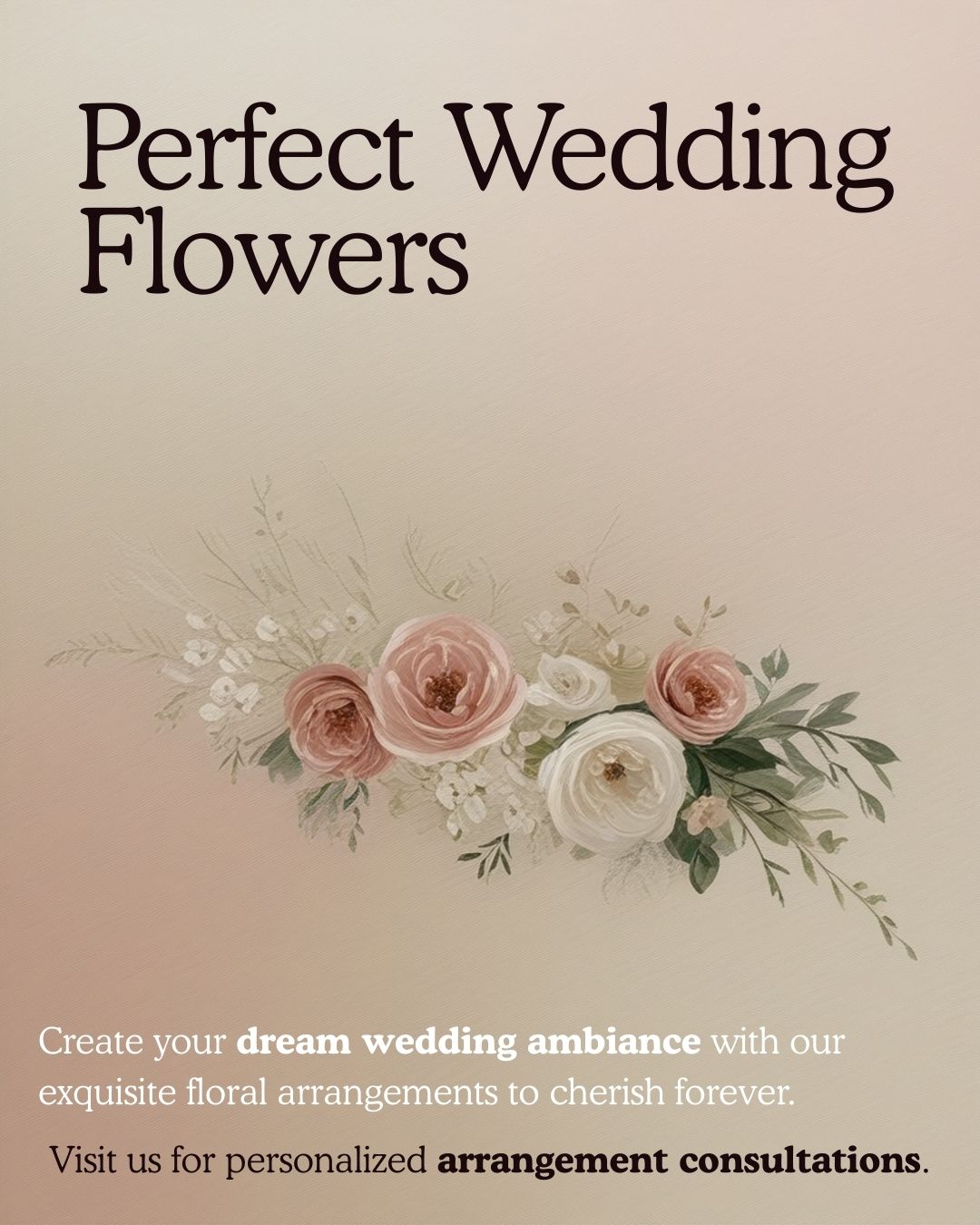 Wedding flowers florist social media template