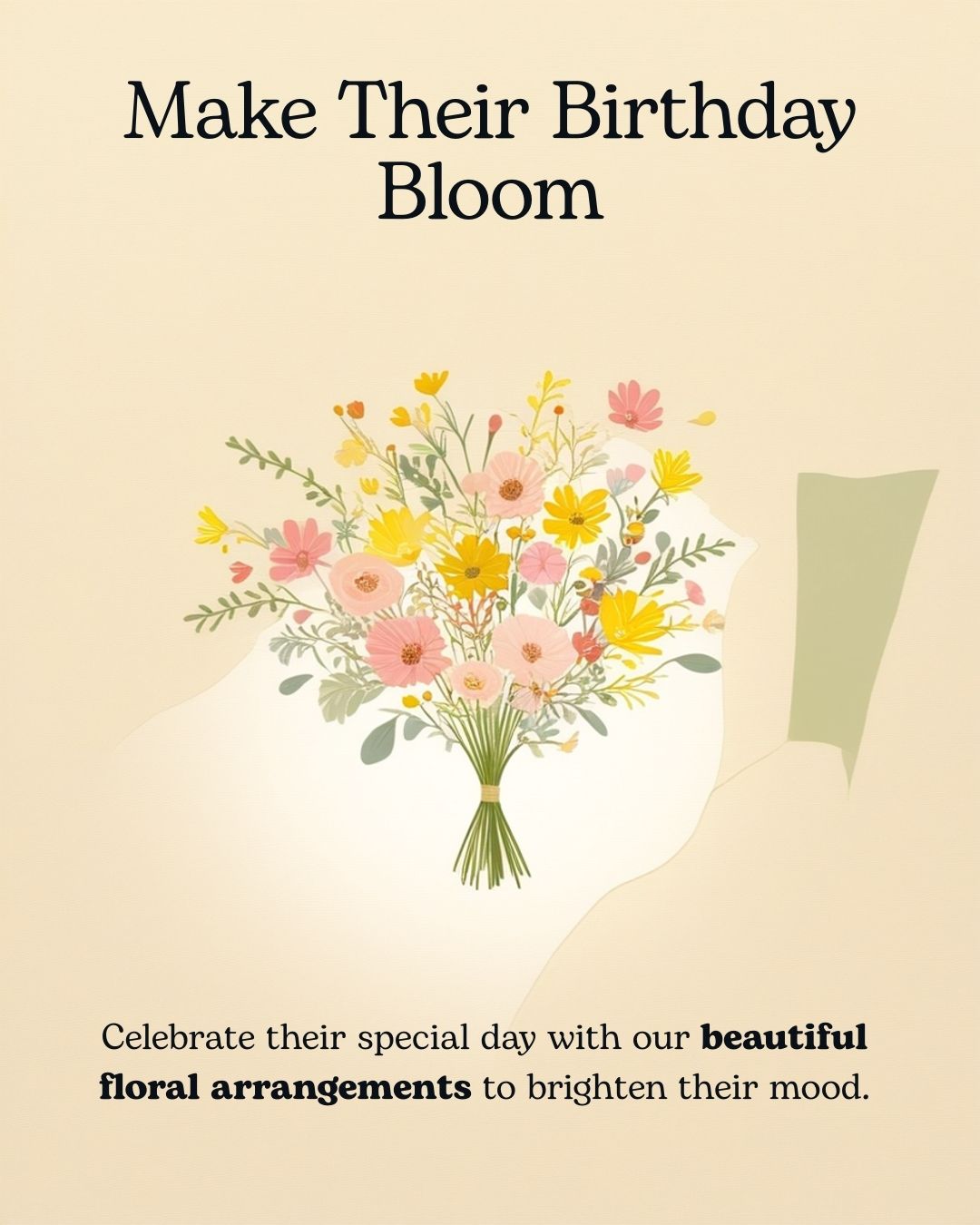 Birthday flowers florist social media template